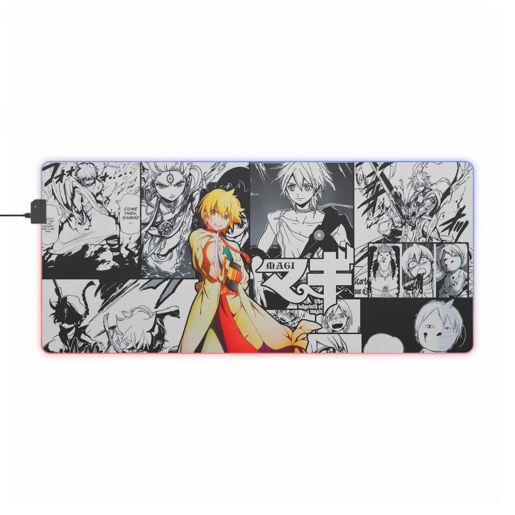 Magi: The Labyrinth Of Magic Alibaba Saluja, Japanese Desk Mat RGB LED Mouse Pad (Desk Mat)
