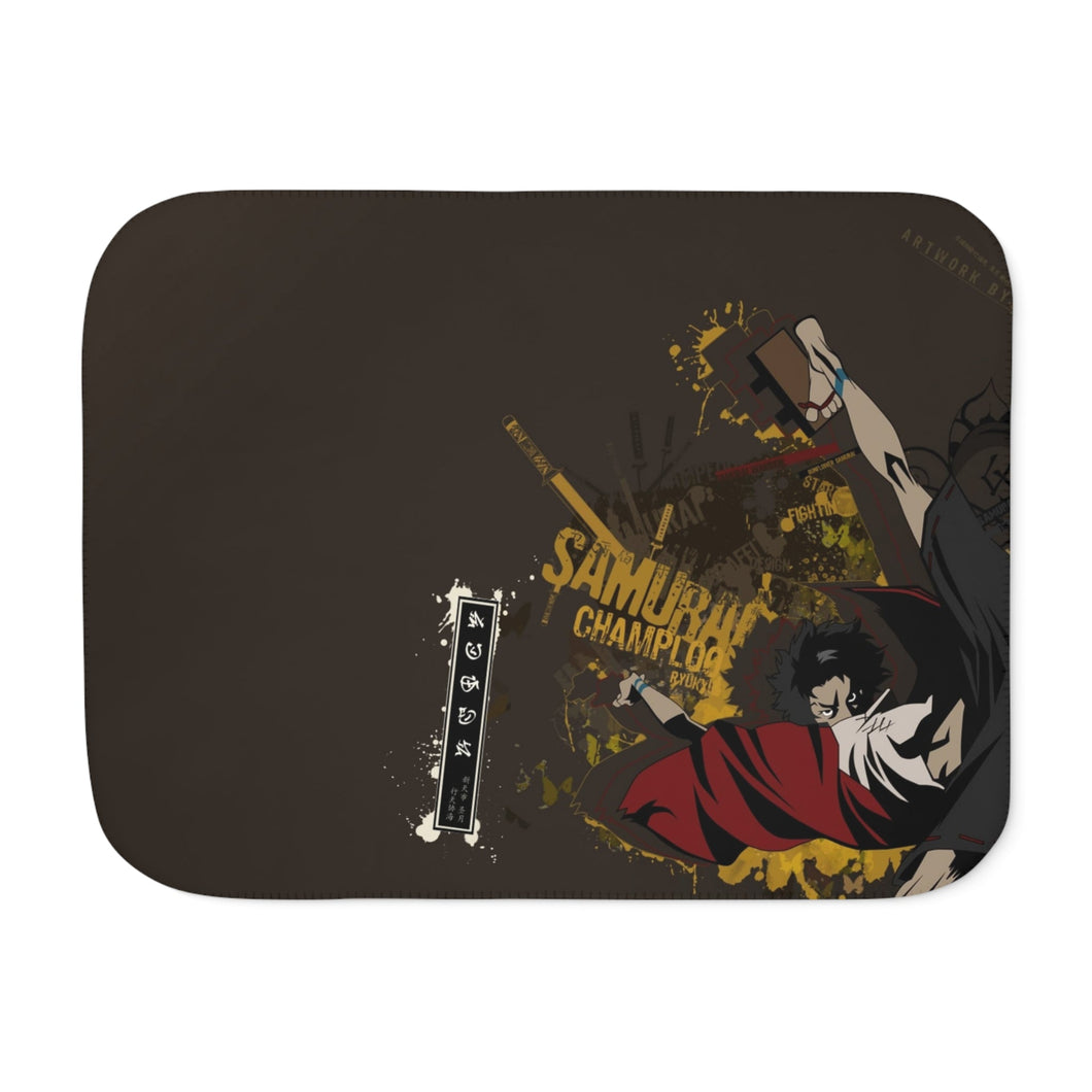 Anime Samurai Champloor Sherpa Blanket