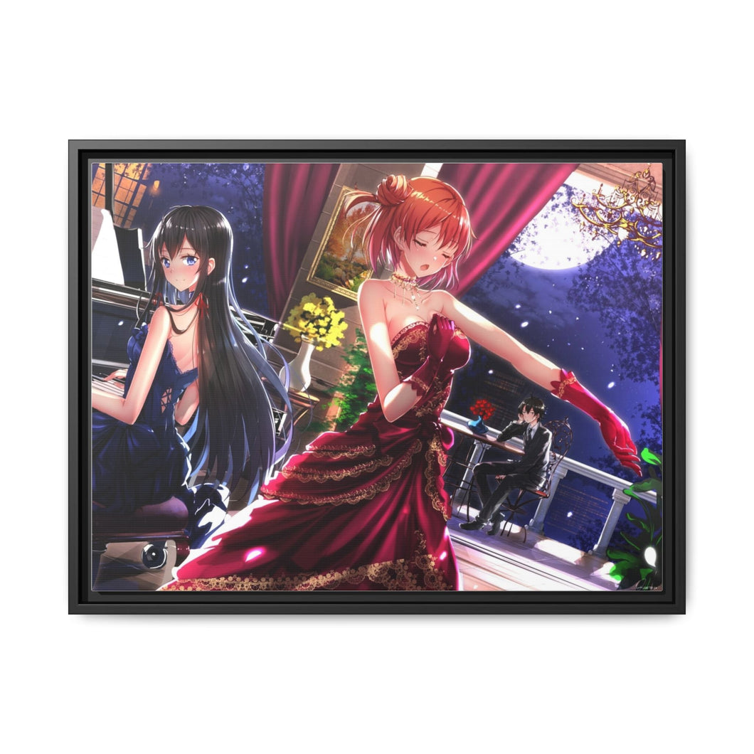 My Teen Romantic Comedy SNAFU Hachiman Hikigaya, Yukino Yukinoshita, Yui Yuigahama Canvas Framed Art Print