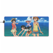 Load image into Gallery viewer, A Certain Scientific Railgun Mikoto Misaka, Kuroko Shirai, Ruiko Saten RGB LED Mouse Pad (Desk Mat)
