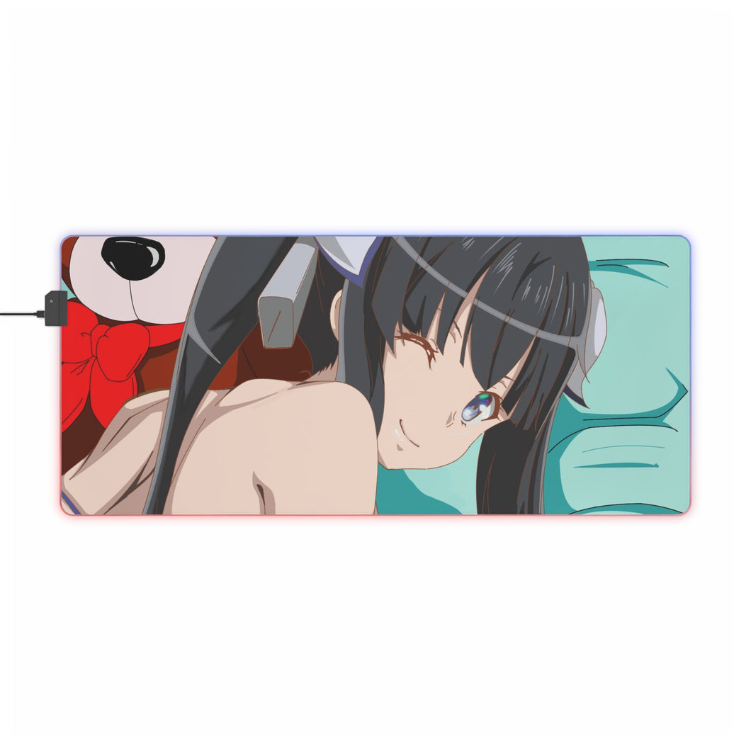 Is It Wrong To Try To Pick Up Girls In A Dungeon? RGB LED Mouse Pad (Desk Mat)