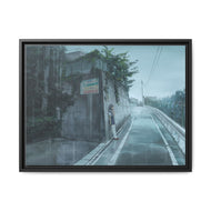 Under the rain Canvas Framed Art Print