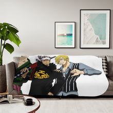 Load image into Gallery viewer, Zoro,Law and Sanji Sherpa Blanket
