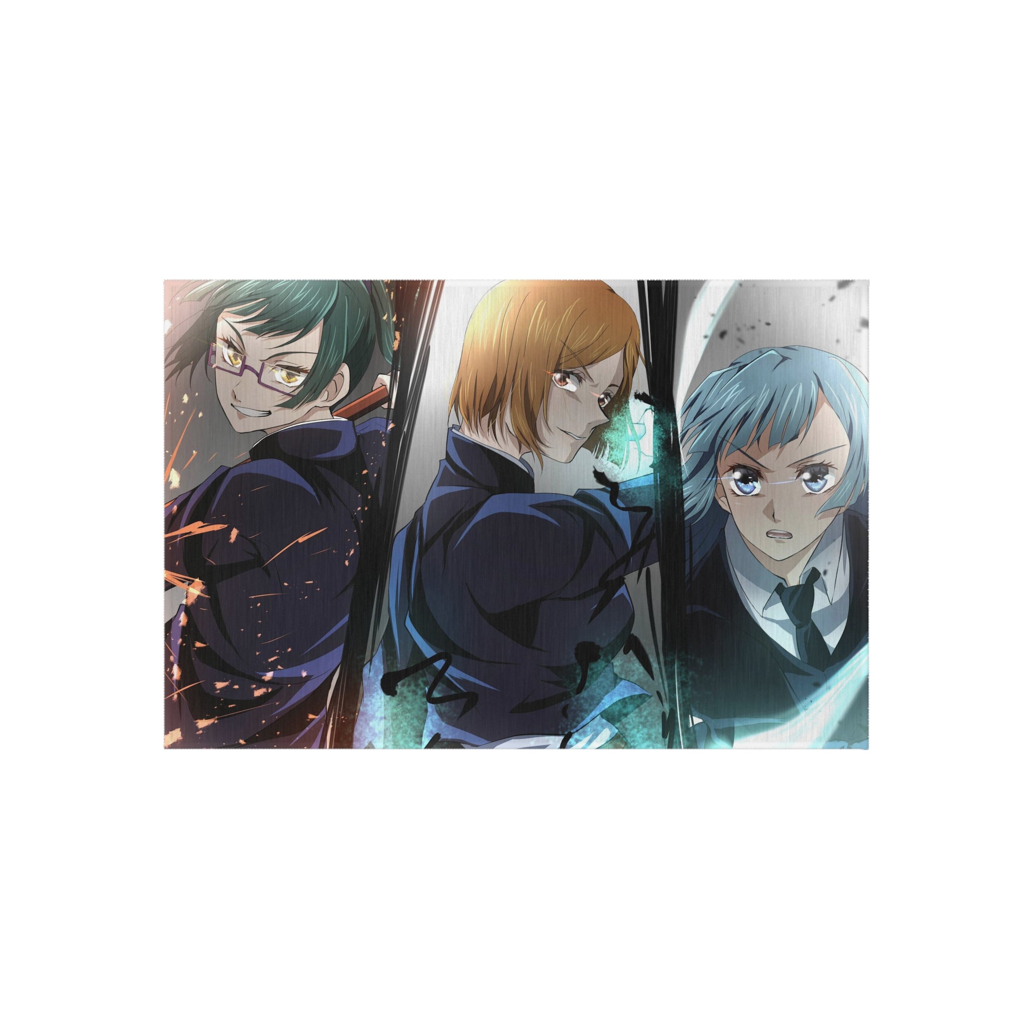 Maki Zenin Nobara Kugisaki and Kasumi Miwa 8k Rug