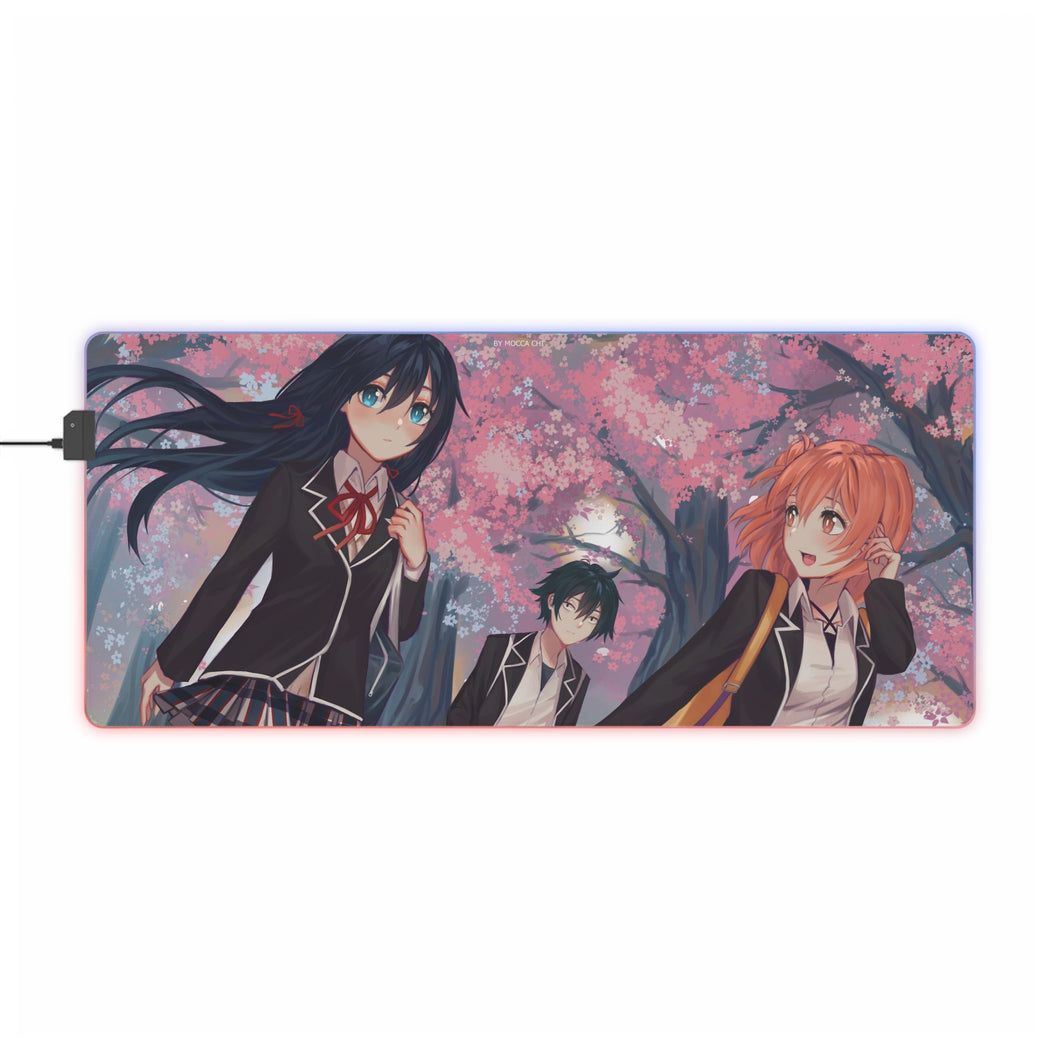 My Teen Romantic Comedy SNAFU Hachiman Hikigaya, Yukino Yukinoshita, Yui Yuigahama RGB LED Mouse Pad (Desk Mat)
