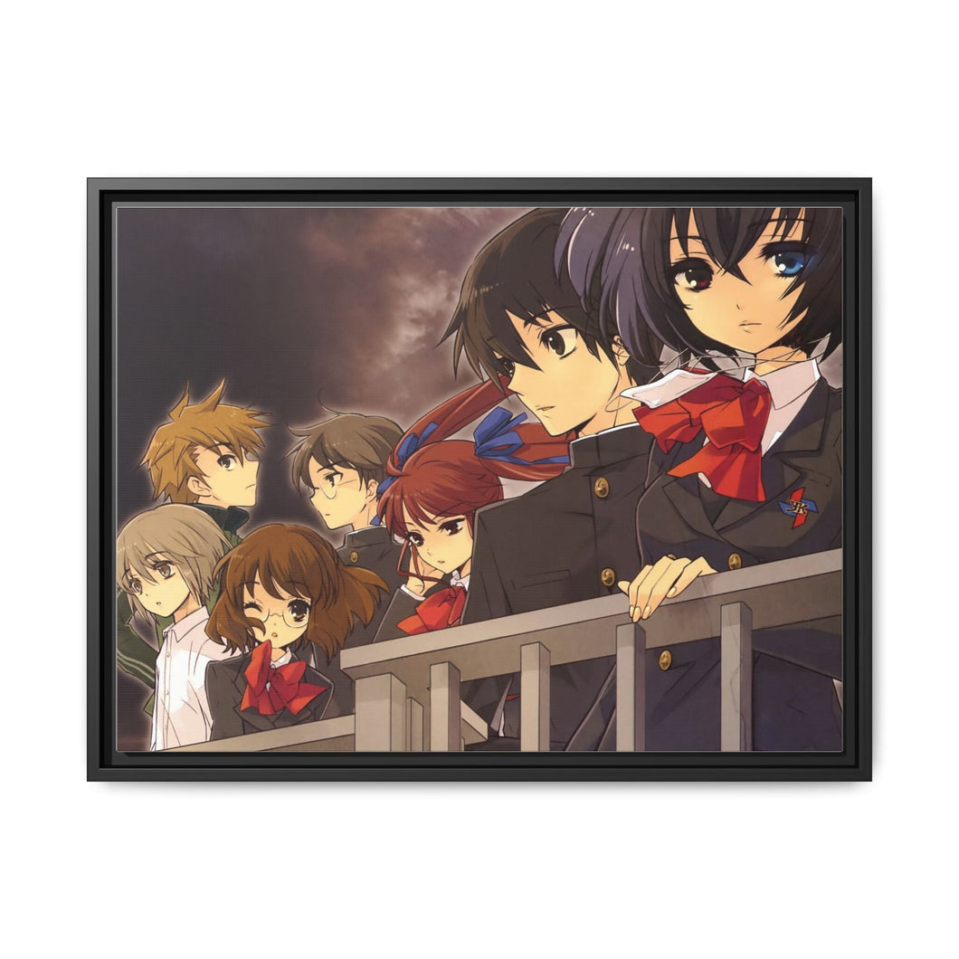 Another Mei Misaki, Kouichi Sakakibara, Izumi Akazawa, Naoya Teshigawara, Yuuya Mochizuki Canvas Framed Art Print