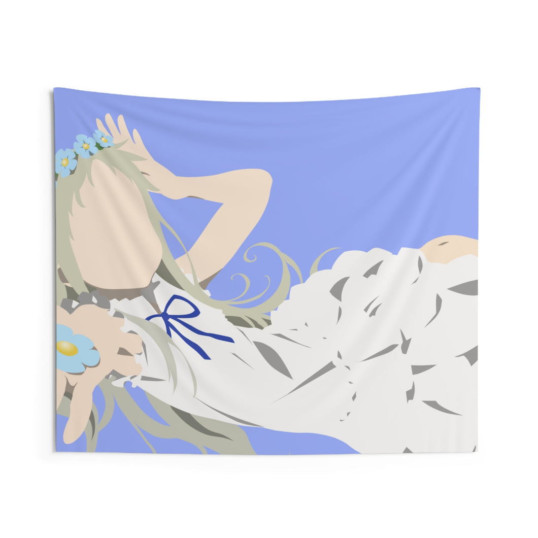 Menma / Honma Meiko from Anohana Minimalist Indoor Wall Tapestry