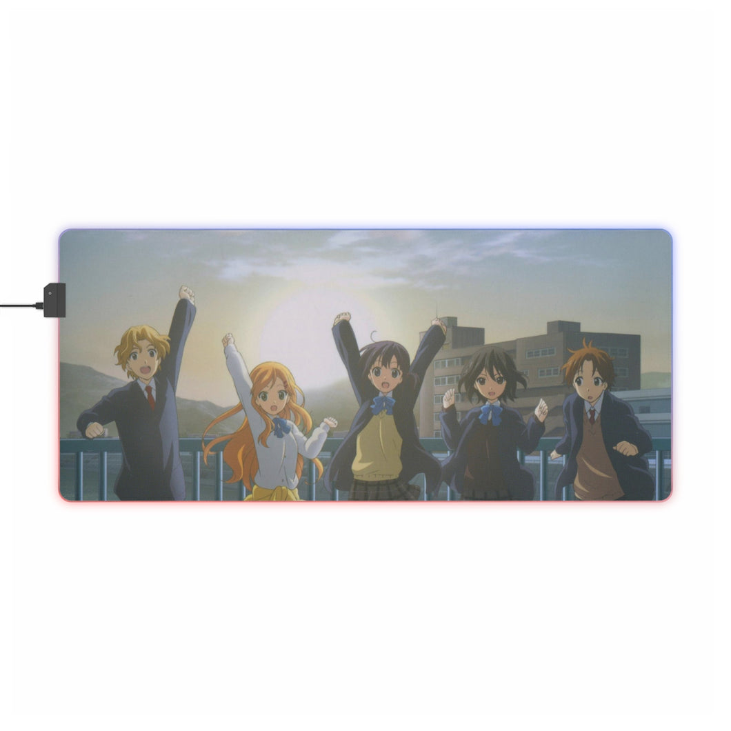 Kokoro Connect Himeko Inaba, Iori Nagase, Taichi Yaegashi, Yui Kiriyama, Yoshifumi Aoki RGB LED Mouse Pad (Desk Mat)