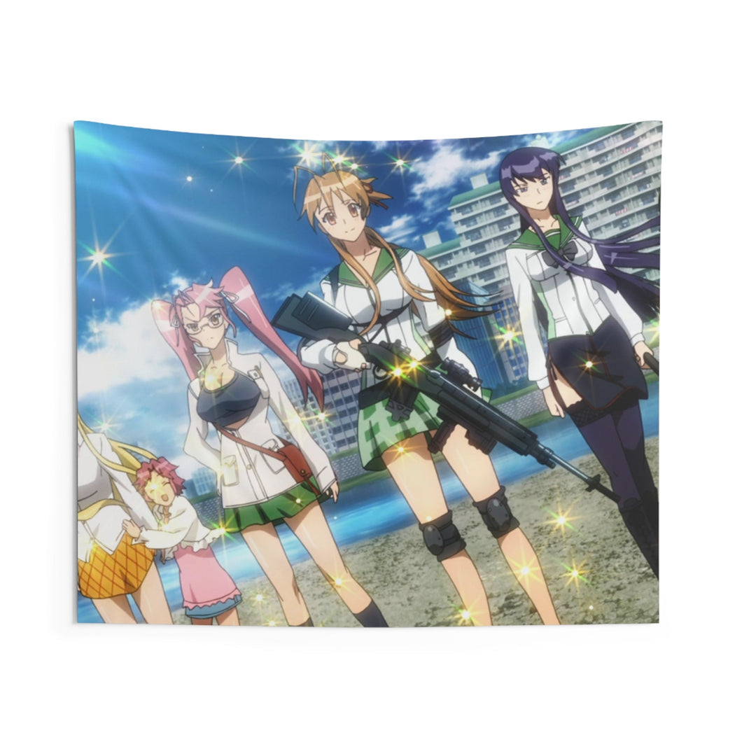 Highschool Of The Dead Indoor Wall Tapestry