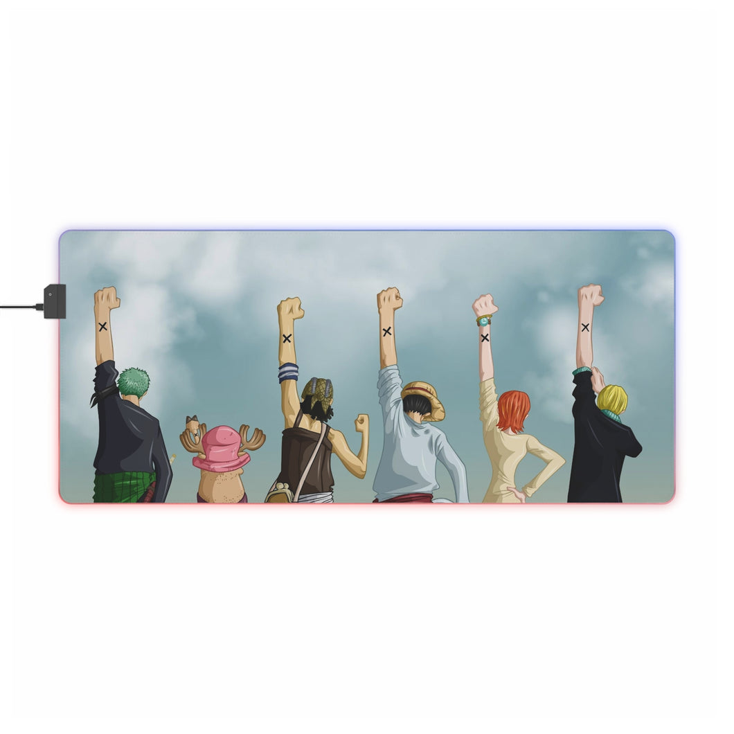 One Piece Monkey D. Luffy, Roronoa Zoro, Sanji, Tony Tony Chopper, Nami RGB LED Mouse Pad (Desk Mat)