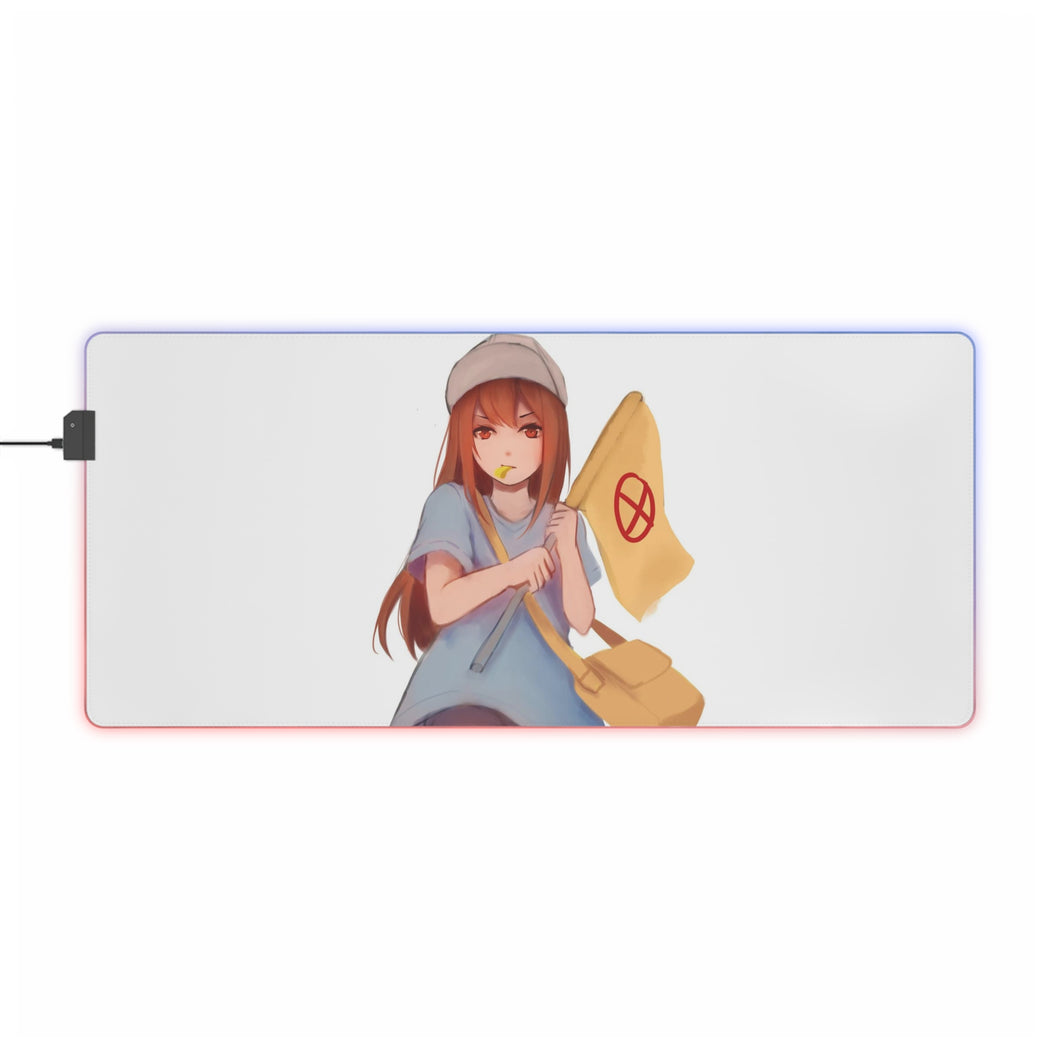 Anime Girl RGB LED Mouse Pad (Desk Mat)