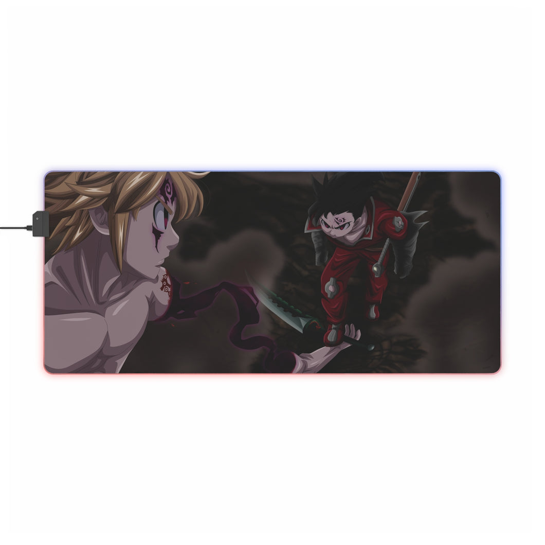 Meliodas vs Zeldris RGB LED Mouse Pad (Desk Mat)