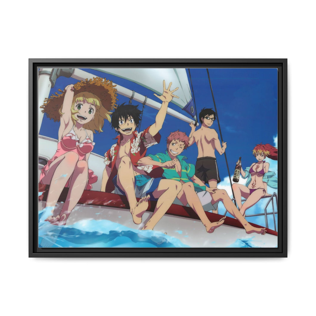 Ao No Exorcist Canvas Framed Art Print