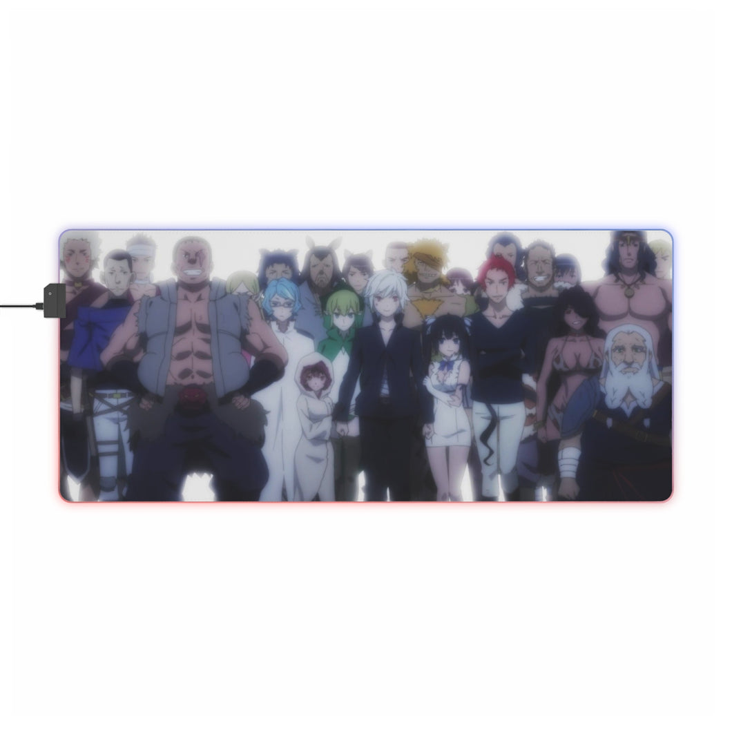 Dungeon Ni Deai Wo Motomeru Noha Machigatteiru Darou Ka RGB LED Mouse Pad (Desk Mat)