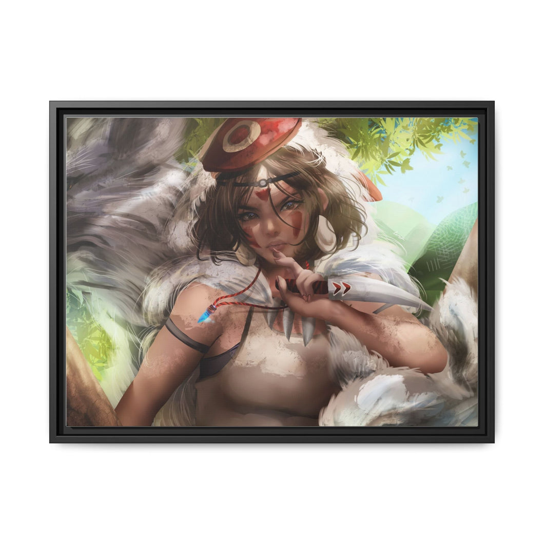 Anime Princess Mononoke Canvas Framed Art Print
