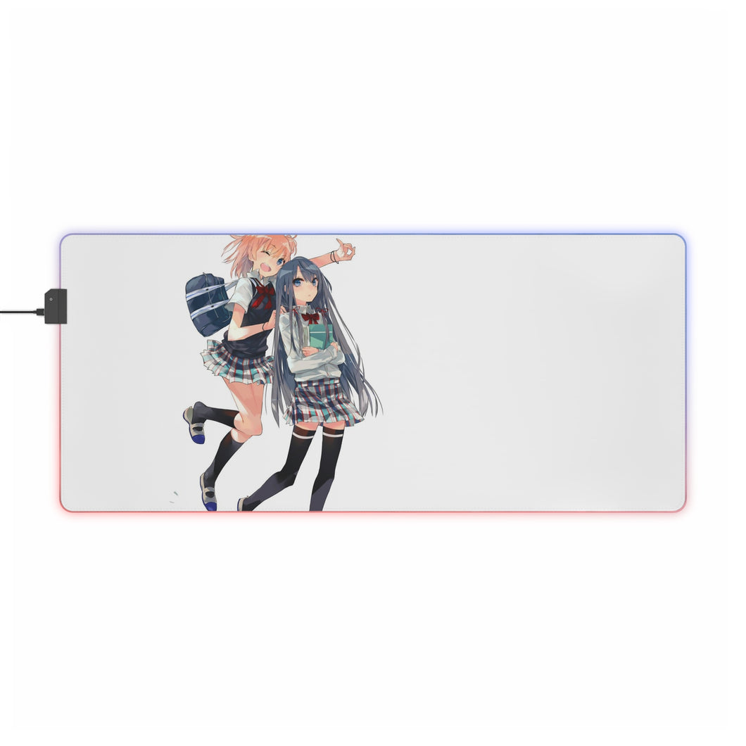 My Teen Romantic Comedy SNAFU Yukino Yukinoshita, Yui Yuigahama RGB LED Mouse Pad (Desk Mat)