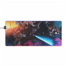 Load image into Gallery viewer, Sinon and Kirito Vs Death Gun RGB LED Mouse Pad (Desk Mat)
