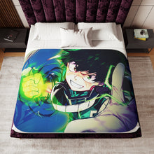 Load image into Gallery viewer, Deku the Future Symbol of Peace Sherpa Blanket
