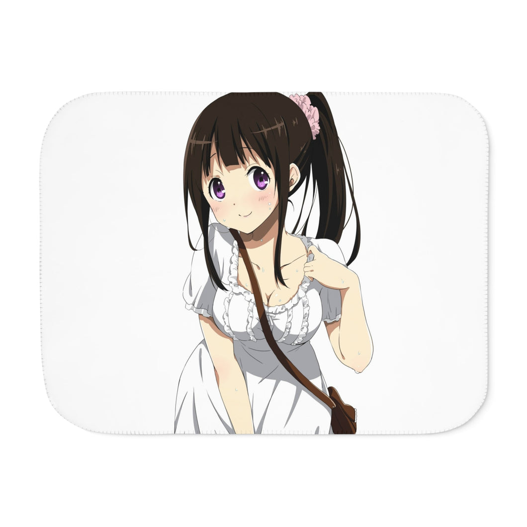 Eru Chitanda  Smile Sherpa Blanket