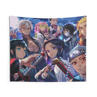 Tengen Uzui Muichiro Tokito Obanai Iguro and Shinobu Kochou Indoor Wall Tapestry