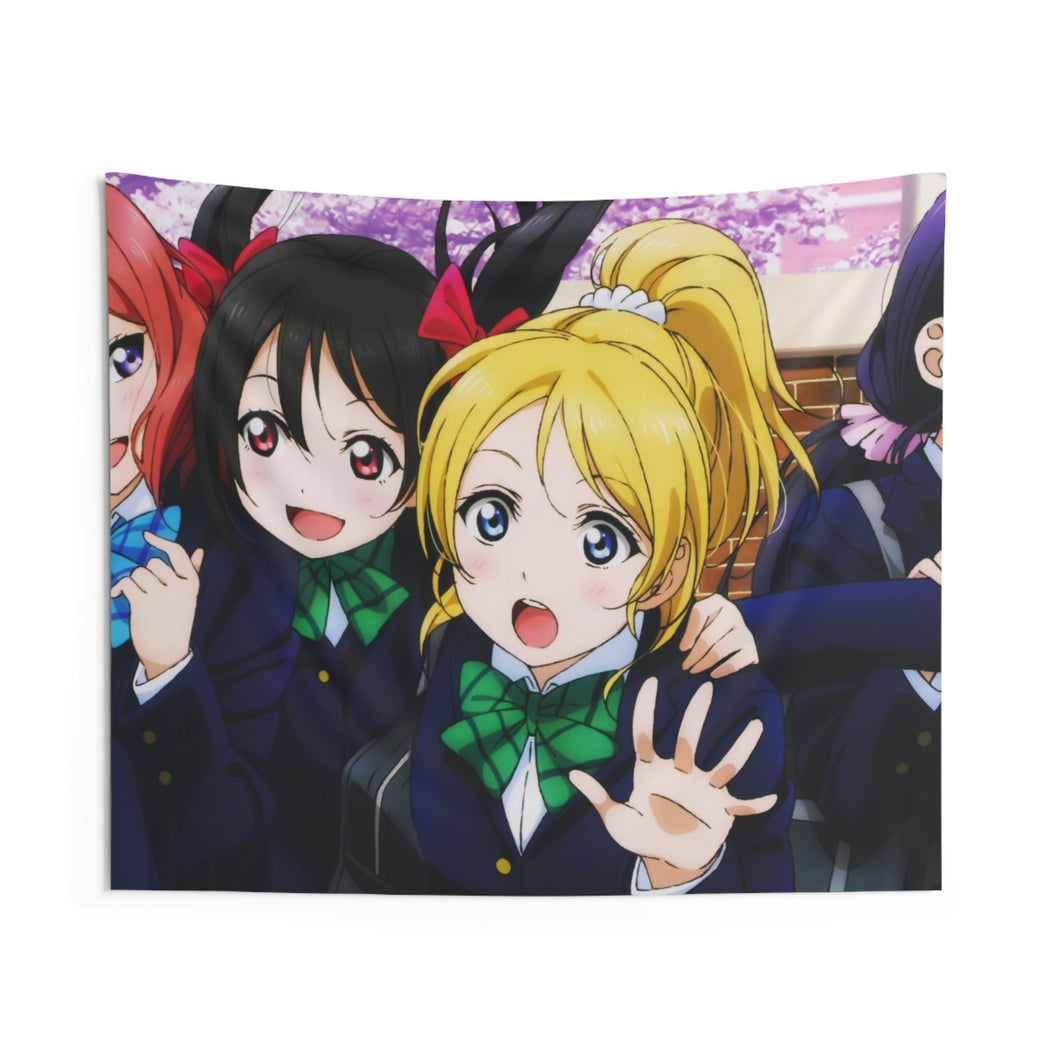 Love Live! Maki Nishikino, Kotori Minami, Umi Sonoda, Honoka Kousaka, Rin Hoshizora Indoor Wall Tapestry