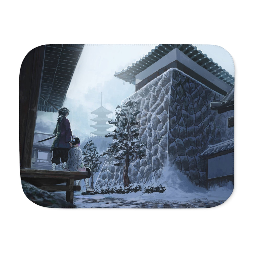 Anime Demon Slayer: Kimetsu no Yaiba Sherpa Blanket
