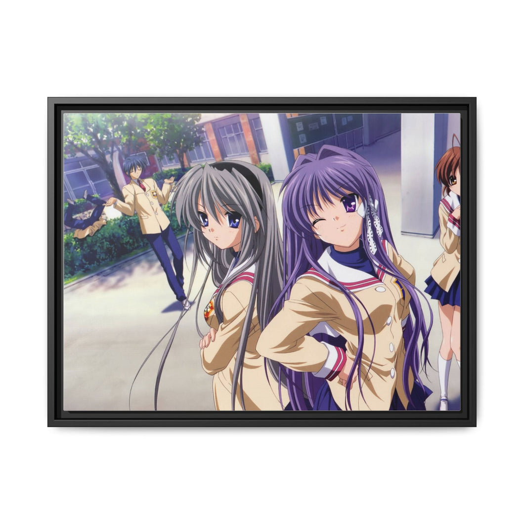 Clannad Tomoya Okazaki, Nagisa Furukawa, Tomoyo Sakagami, Kyou Fujibayashi, Youhei Sunohara Canvas Framed Art Print