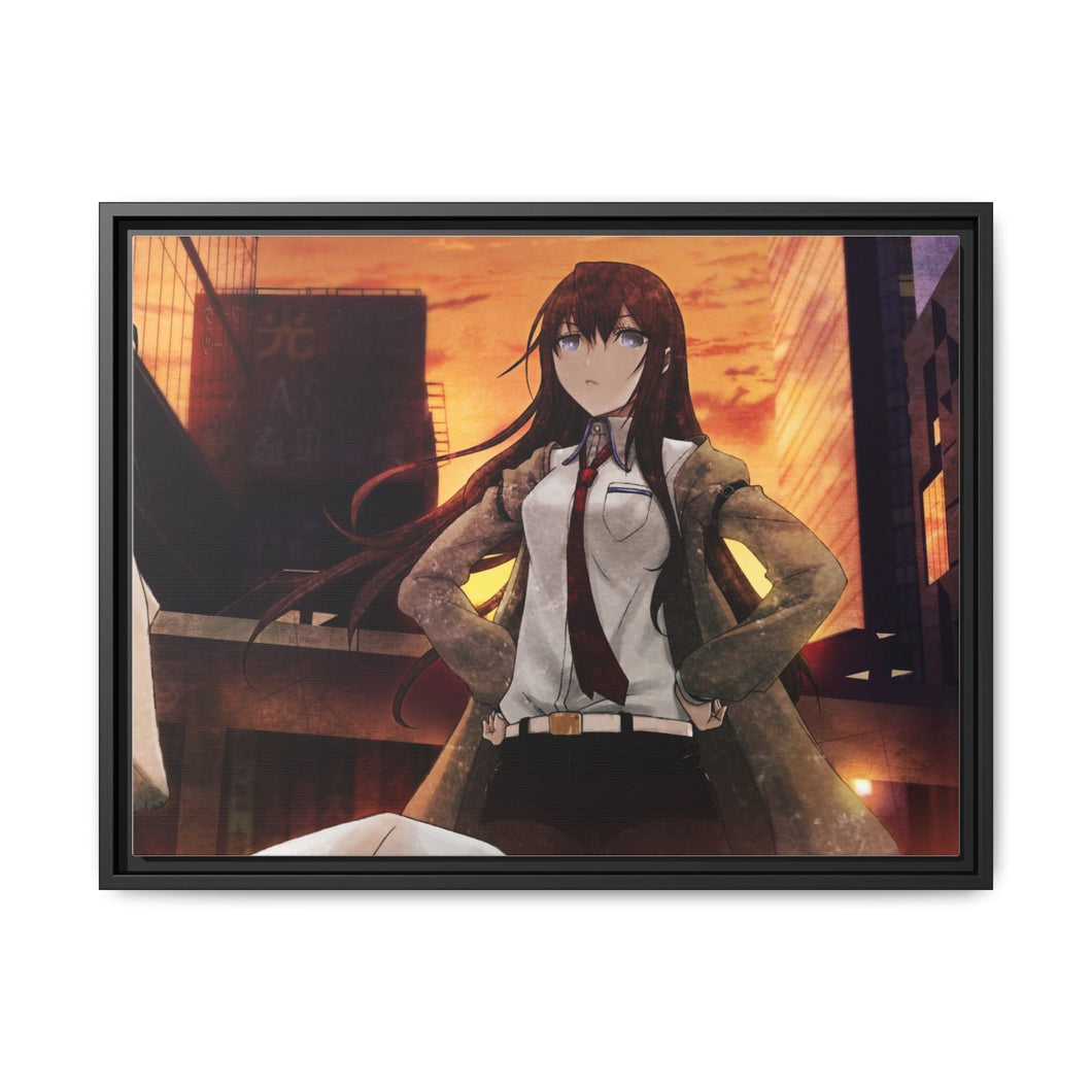 Makise Kurisu & Rintaro Okabe Canvas Framed Art Print