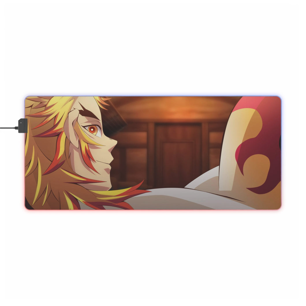 Kyojuro Rengoku RGB LED Mouse Pad (Desk Mat)