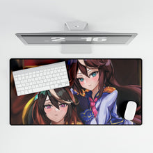 Load image into Gallery viewer, Symboli Rudolf &amp; Tokai Teio Mouse Pad (Desk Mat)
