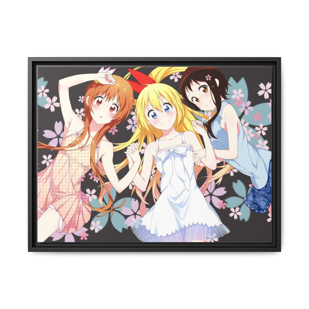 Nisekoi Chitoge Kirisaki, Kosaki Onodera, Marika Tachibana Canvas Framed Art Print