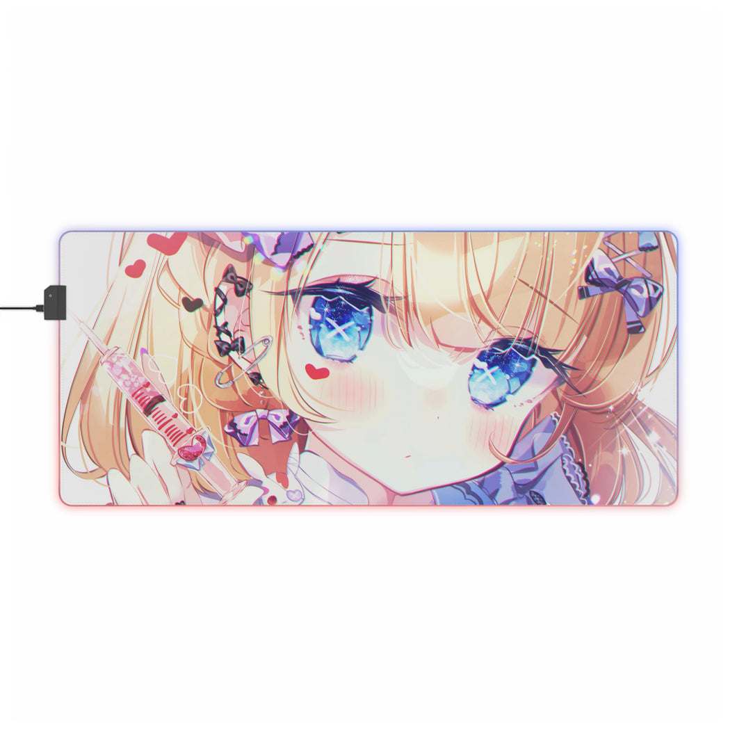 Anime Alice In Wonderland RGB LED Mouse Pad (Desk Mat)