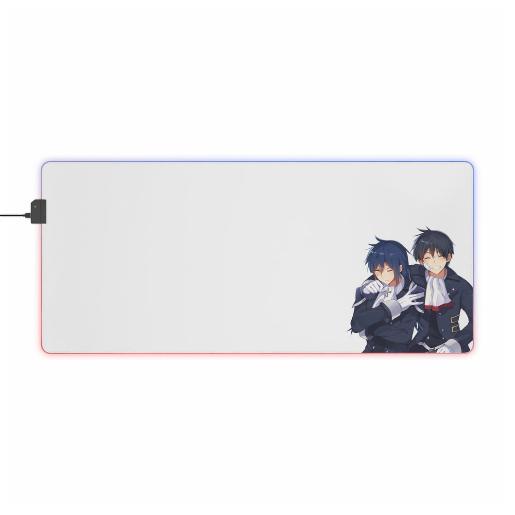 Rokudenashi Majutsu Koushi To Akashic Records Glenn Radars, Albert Frazer RGB LED Mouse Pad (Desk Mat)