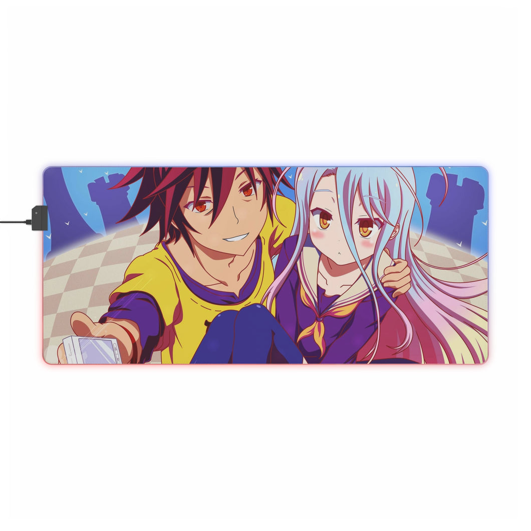 Sora and Shiro RGB LED Mouse Pad (Desk Mat)