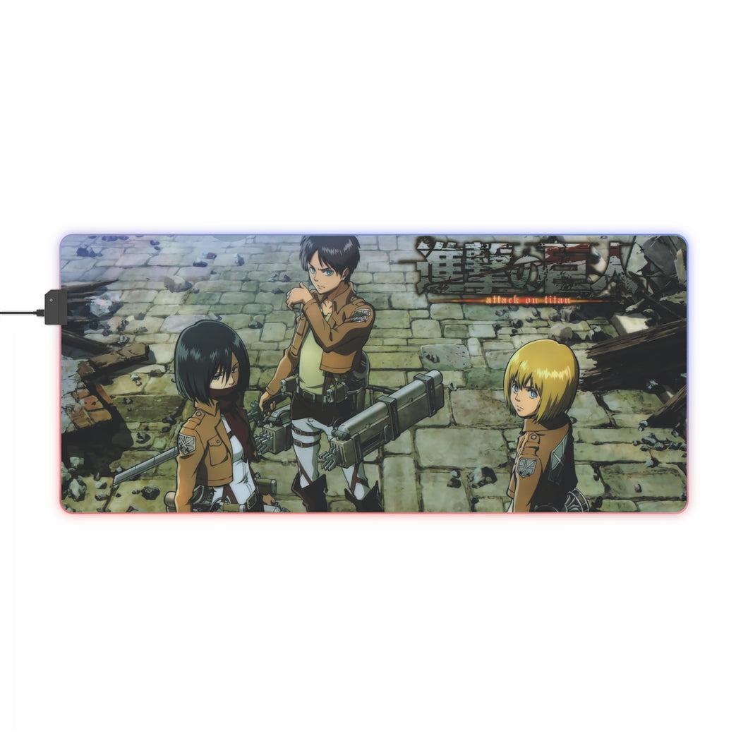 Anime Attack On Titan RGB LED Mouse Pad (Desk Mat)
