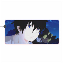 Load image into Gallery viewer, Blue Exorcist RGB LED Mouse Pad (Desk Mat)

