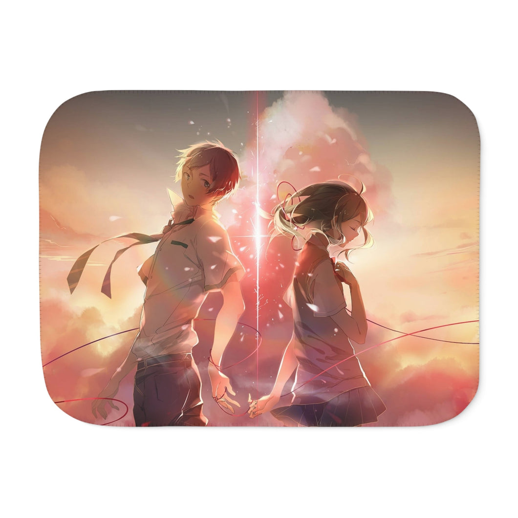 Taki and Mitsuha (Your Name) Sherpa Blanket