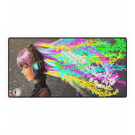 Girl with Colorful Hair Mouse Pad (Desk Mat)