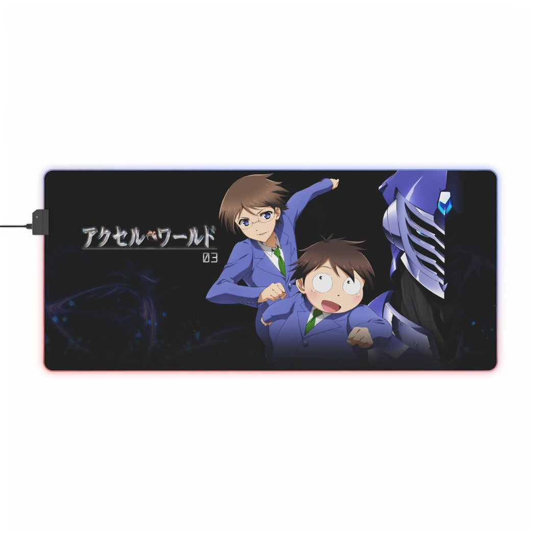 Accel World Haruyuki Arita, Takumu Mayuzumi RGB LED Mouse Pad (Desk Mat)