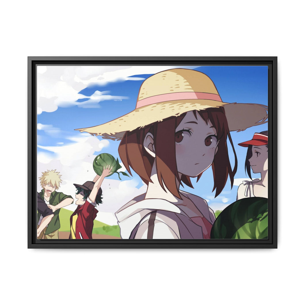 My Hero Academia Izuku Midoriya, Katsuki Bakugou Canvas Framed Art Print