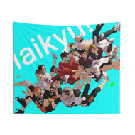 Tōru Oikawa Kenma Kozume Keiji Akaashi Kenji Futakuchi Tetsurō Kuroo and Wakatoshi Uhijima Indoor Wall Tapestry