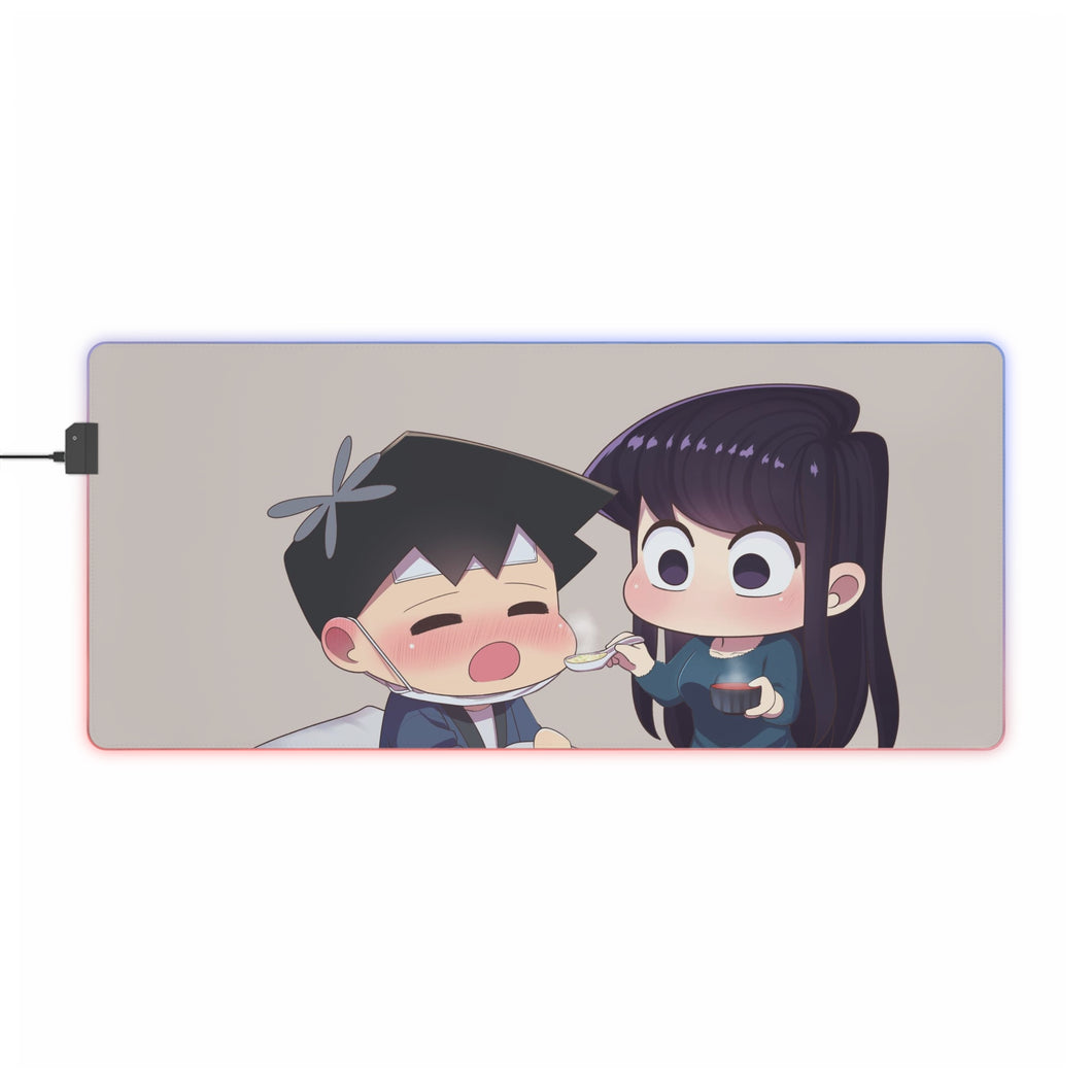 Komi Can't Communicate Komi Shouko, Tadano Hitohito RGB LED Mouse Pad (Desk Mat)