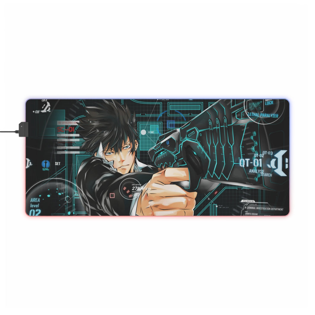 Shinya Kogami With his Dominator RGB LED Mouse Pad (Desk Mat)
