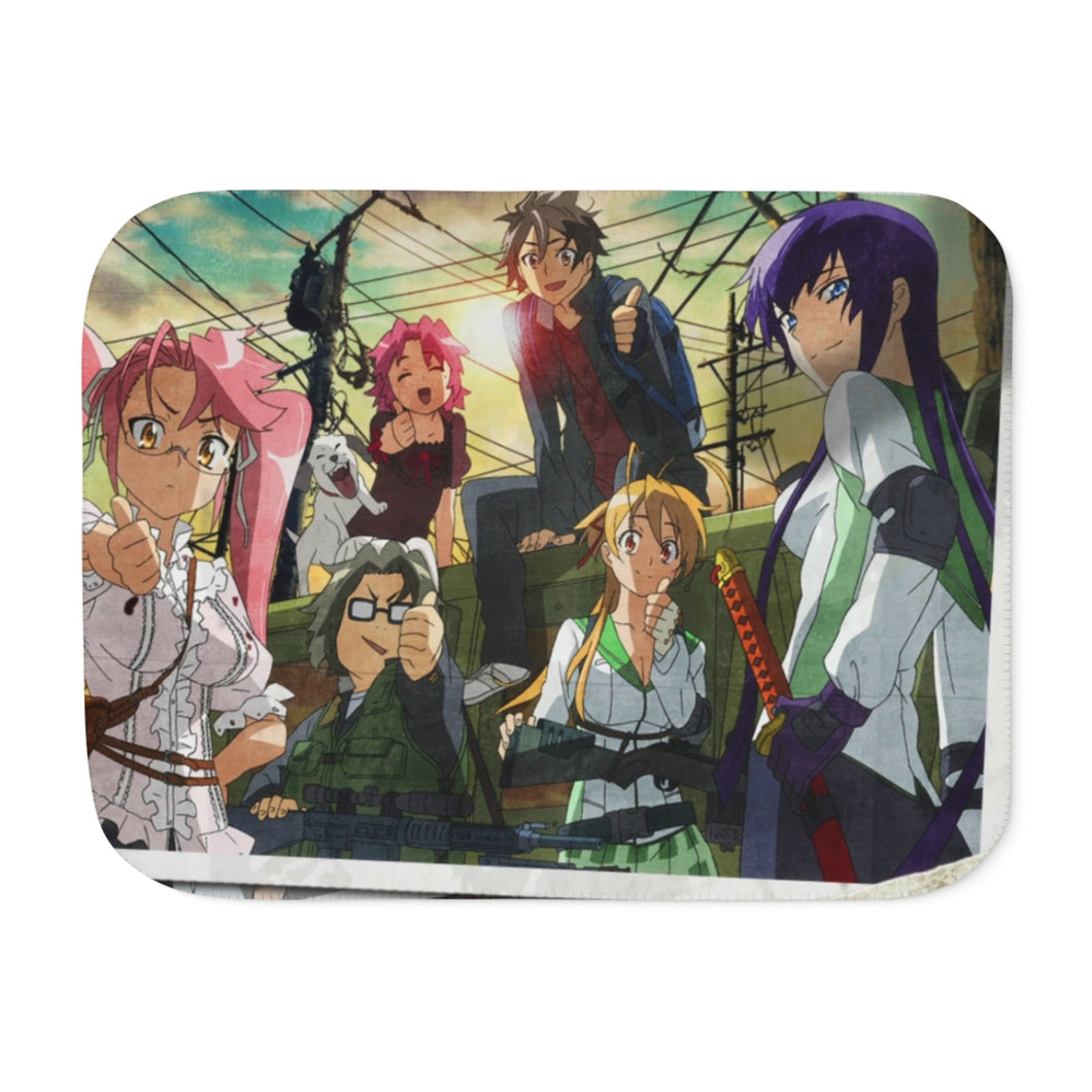 Anime Highschool Of The Dead Sherpa Blanket