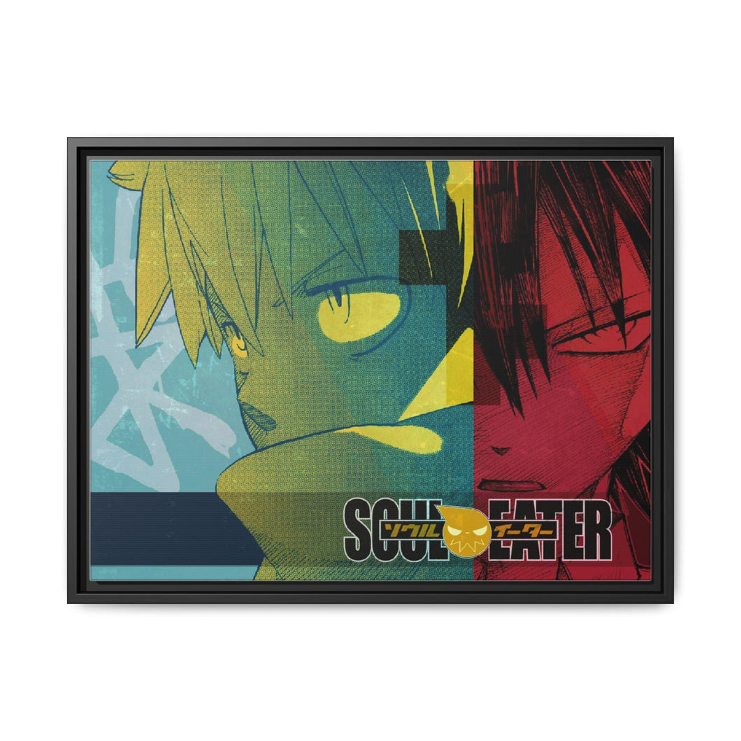 Black and Death Canvas Framed Art Print