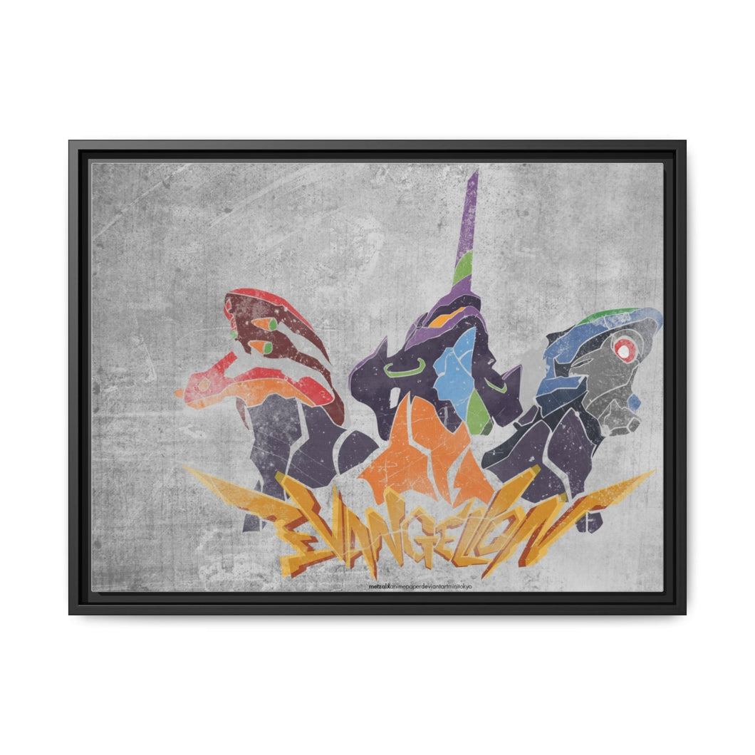 Anime Neon Genesis Evangelion Canvas Framed Art Print