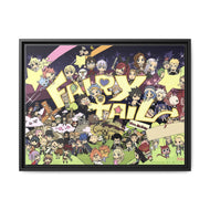 Fairy Tail Natsu Dragneel, Erza Scarlet, Gray Fullbuster, Lucy Heartfilia, Happy Canvas Framed Art Print
