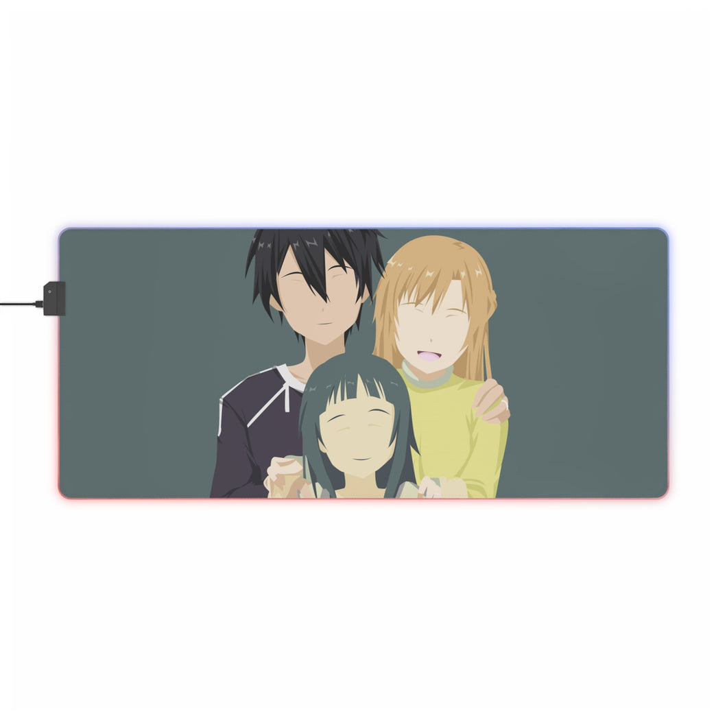 KIRITO ASUNA & YUI minimalist RGB LED Mouse Pad (Desk Mat)