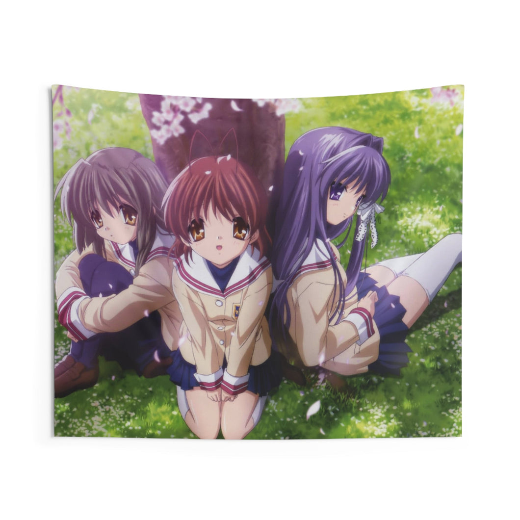 Clannad Nagisa Furukawa, Kyou Fujibayashi, Fuuko Ibuki Indoor Wall Tapestry