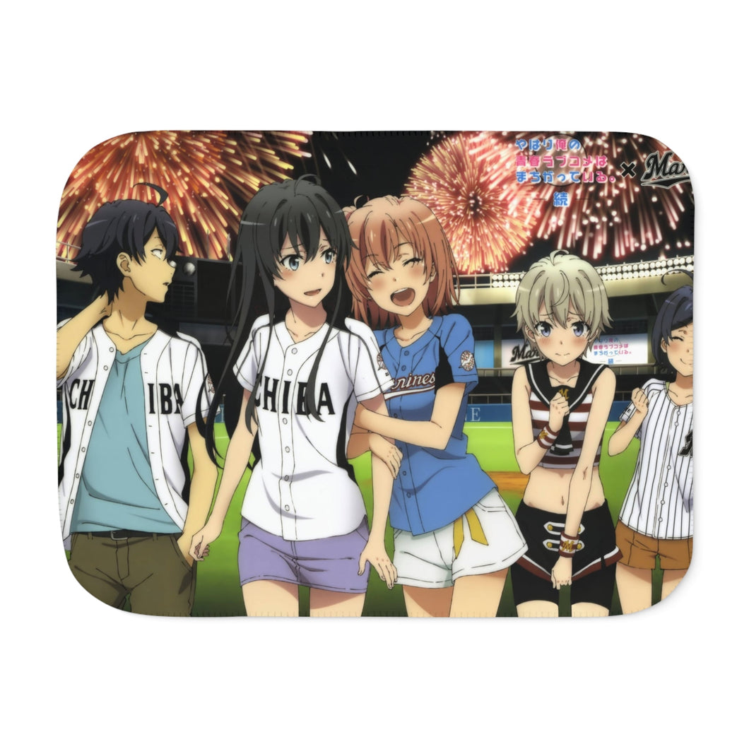 My Teen Romantic Comedy SNAFU Hachiman Hikigaya, Yukino Yukinoshita, Yui Yuigahama, Saika Totsuka, Komachi Hikigaya Sherpa Blanket